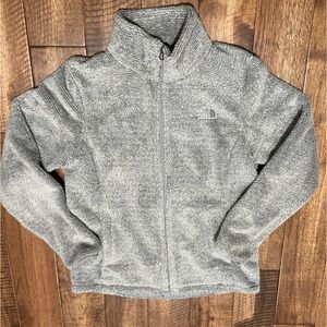 The Northface cozy zip up gray fleece jacket
